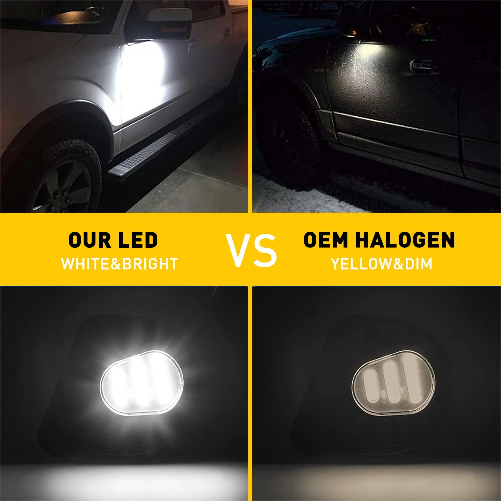 2 قطعة LED الأبيض الجانب مرآة مصباح إشارة ل دودج رام 1500 2500 3500 4500 5500 2010-2019 السوبر مشرق البركة ضوء 12 فولت 68087238A