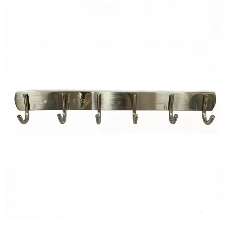 Stainless Steel Wall Mounted Towel Holder Rack for Bathroom Shower Toilet Hook Organizer Durable Metal Hanger Home