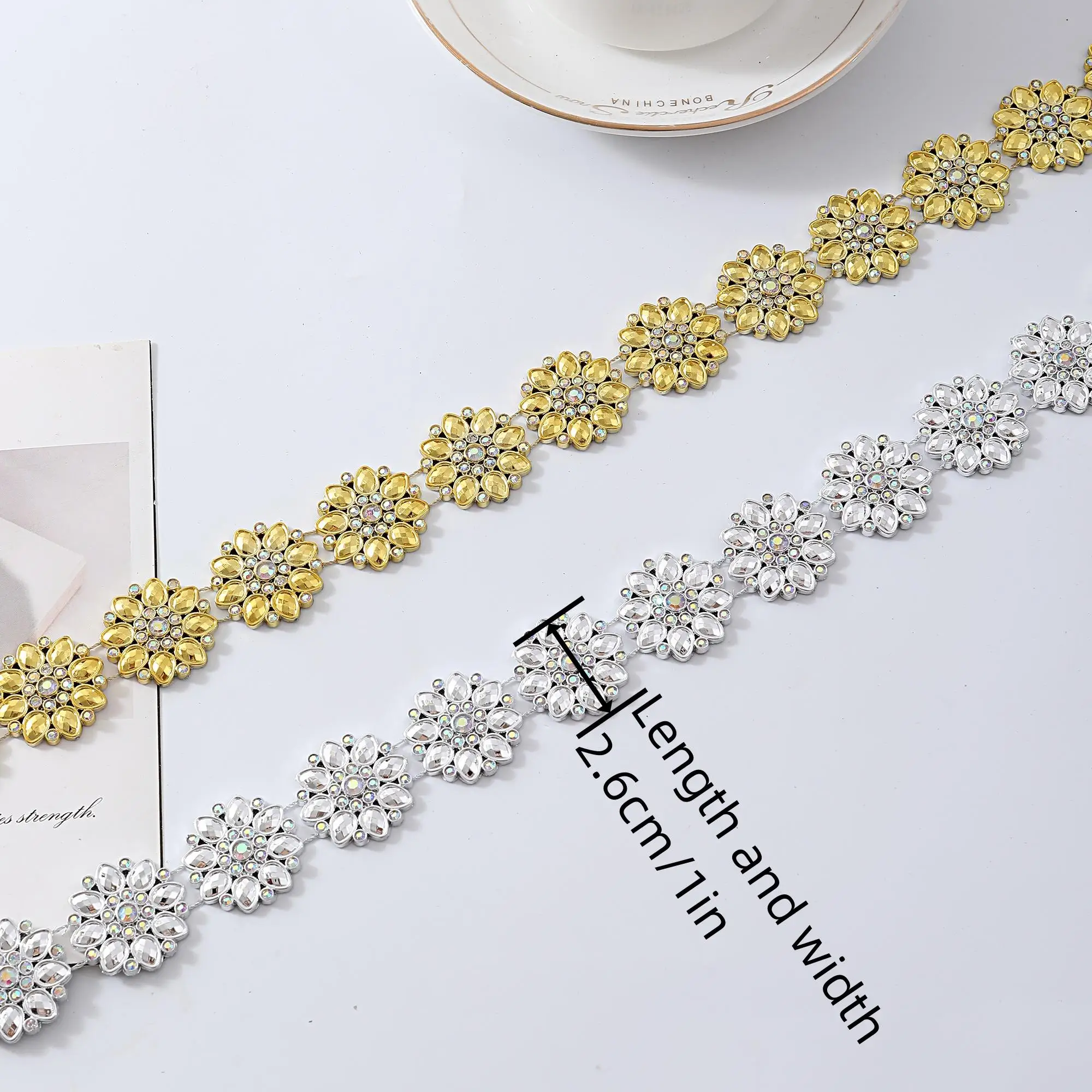 2.6cm Sewing Rhinestones Diy Accessories Fringes for Clothes Jewelry Lace Decoration Fringe Tassels Pendant Fabric Lace Hat Trim