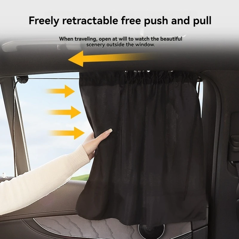 Cortina Protetora Solar Universal para Janela Lateral de Carro para Bebês e Crianças com Proteção UV e Ventosa