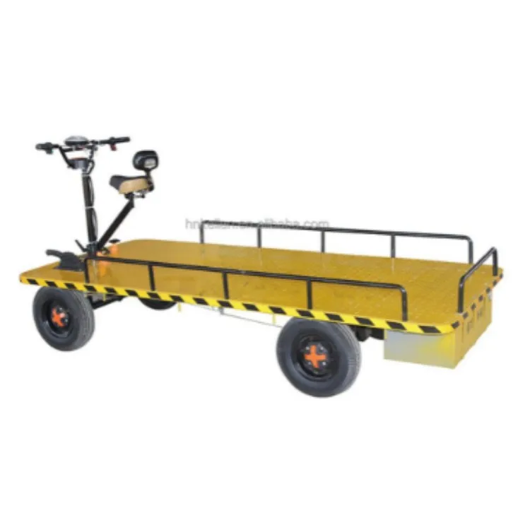 

Electric flatbed trolley cargo trolley transporter four-wheel truck