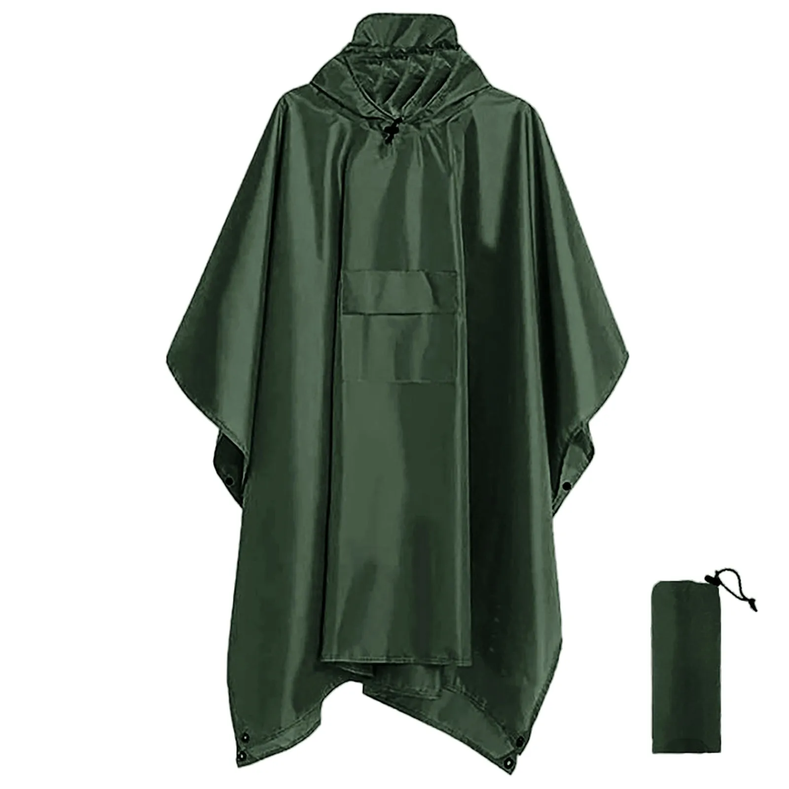 

3 In 1 Outdoor Warm Raincoat Hooded Sleeve Waterproof Rain Poncho Motorcycle Rain Cover Camping Hiking Practical Trench Coat