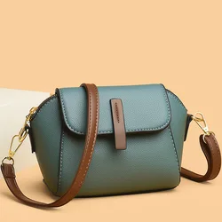 Yogodlns Luxury PU Leather Shoulder Bag For Women Solid Color Flap Crossbody Bag Fashion Brands Messenger Bag Shopping Purse