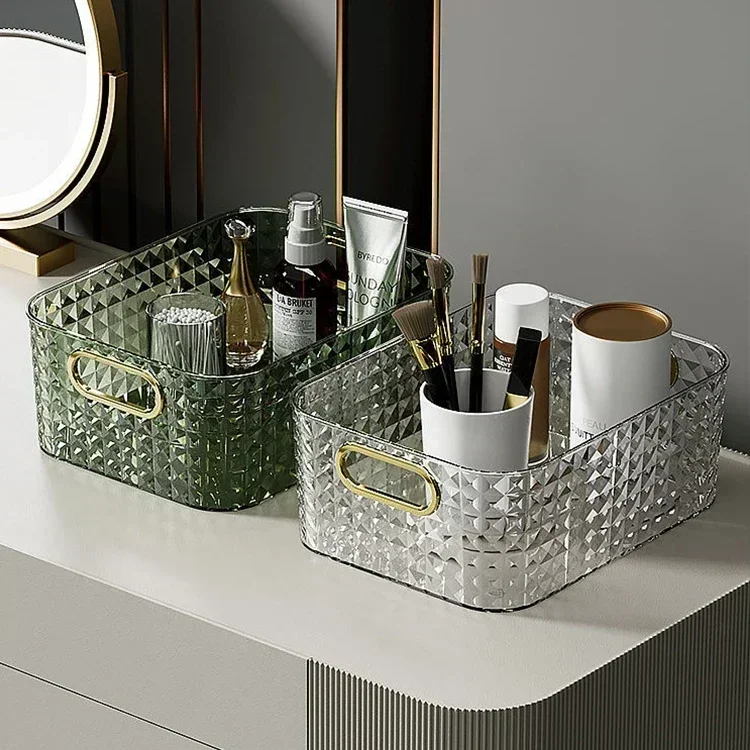 Futurism Box storage bathroom accessories Poatable With Handle Kitchen Desktop Makeup Organizers Basket Jewelry organizer Box