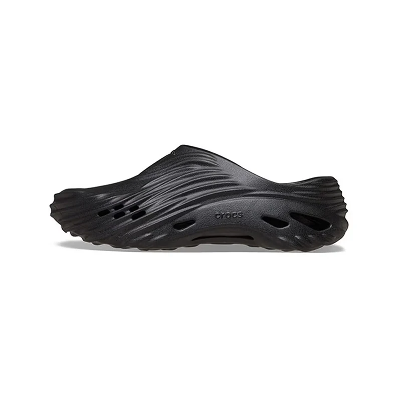 Crocs Echo Wave Unisex Black Clogs  Breathable Lightweight Comfortable Fit, Versatile Minimalist Stylish Design 210521-060