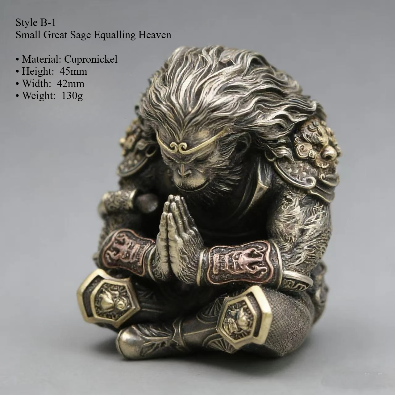 Monkey King Collectible Figurine Brass Ornament Decorative Fashion Gift for Men