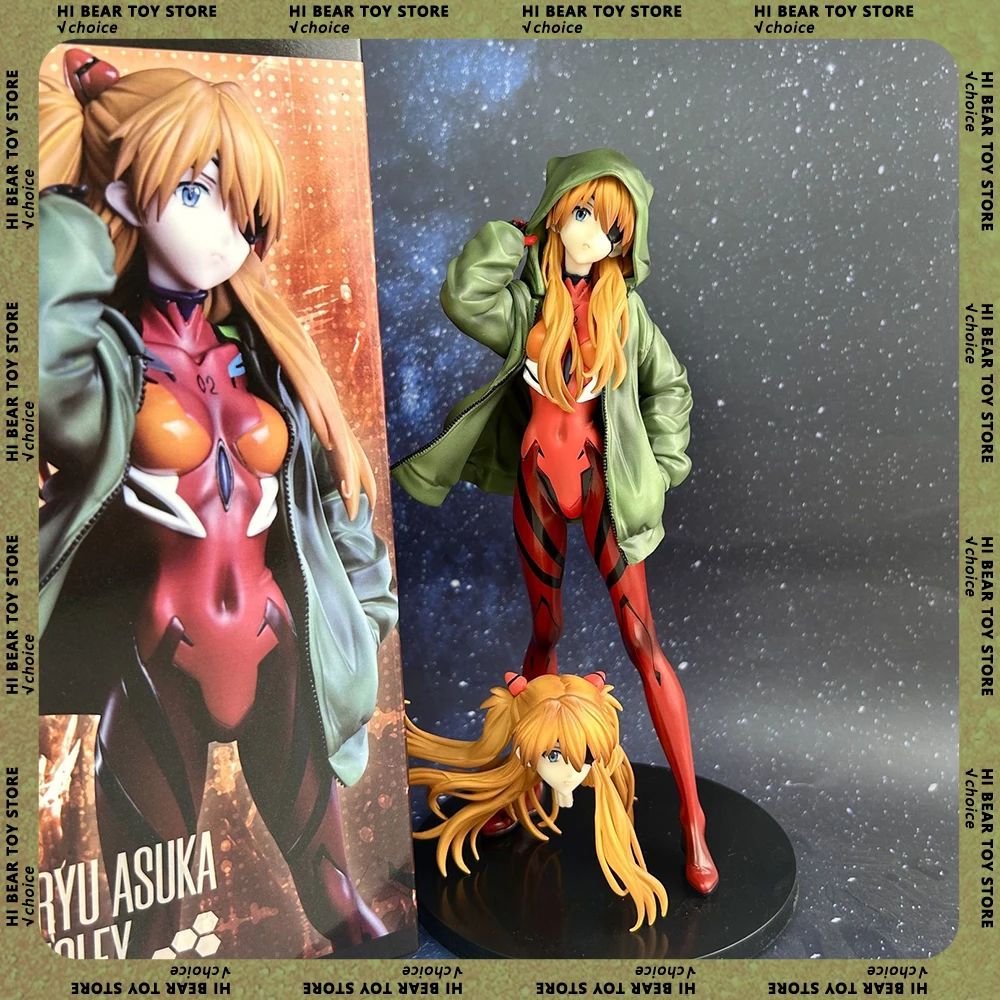 

New Anime Asuka Langley Soryu Figures Two Head Figure Figurine Collection Statue Desk Decoration Doll Kid Toys Christmas Gifts