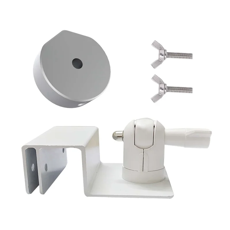 ABRE-For Starlink Mini Eaves Gutter Bracket With Bracket Pipe 1/4 Screw Adapter 360 Degree Rotation Ethernet Satellite Kit