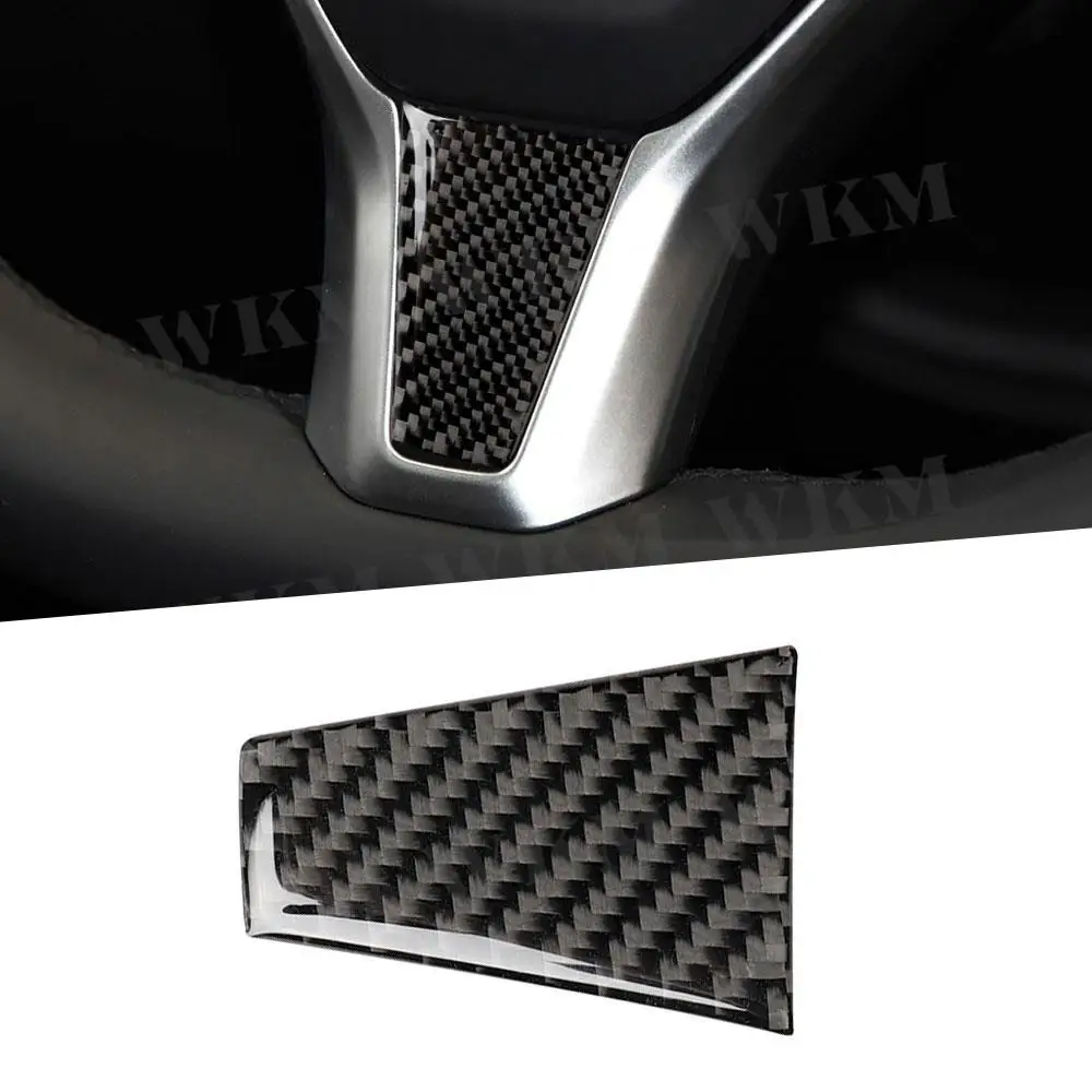 

Carbon Fiber Interior Trim Car Steering Wheel Trim Moulding Cover For Tesla Model S X 2014-2019 Car Decoration