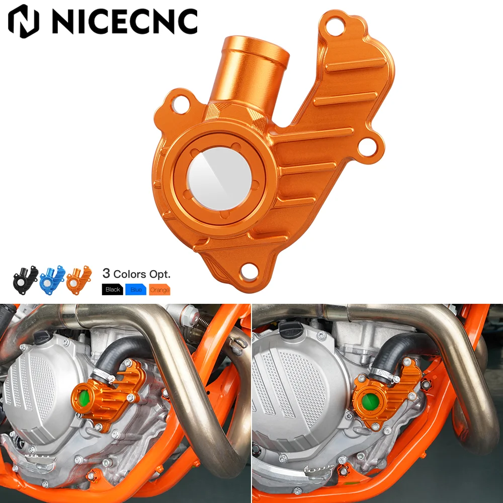 NICECNC Motorcycle Transparent Water Pump Cover For KTM EXC-F 350 250 2017-2022 XC-F SX-F 250 350 2016-2022 Water Pump Cooler