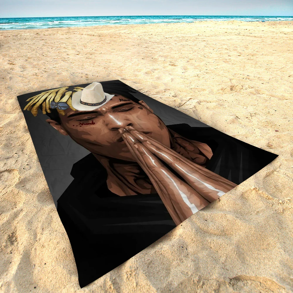 X-XXXTENTACIONES-Hot Rapper Beach Towel Colorful Bath Towels For Girl Microfiber Quick Dry Custom Sand Free Beach Yoga Gym Pool