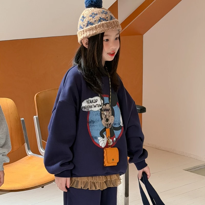 2025-set-di-cartoni-animati-coreani-per-bambini-completo-in-pile-di-peluche-per-ragazzi-e-ragazze-abbigliamento-invernale-in-2-pezzi