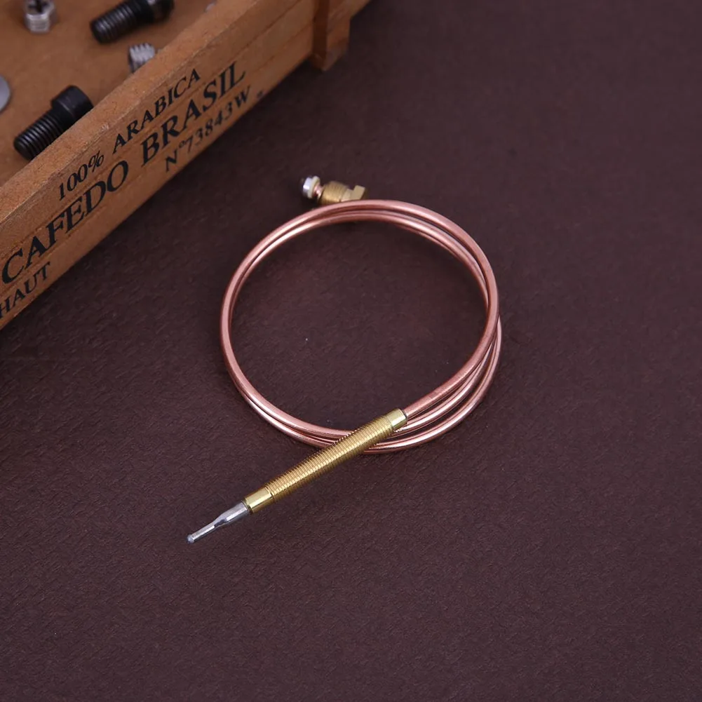 60cm Gas Thermocouple with 5pcs Fixed Part for Valve Heat Sink for Hot Water Boiler Gas Oven Sensitive Gas Appliances Cooking