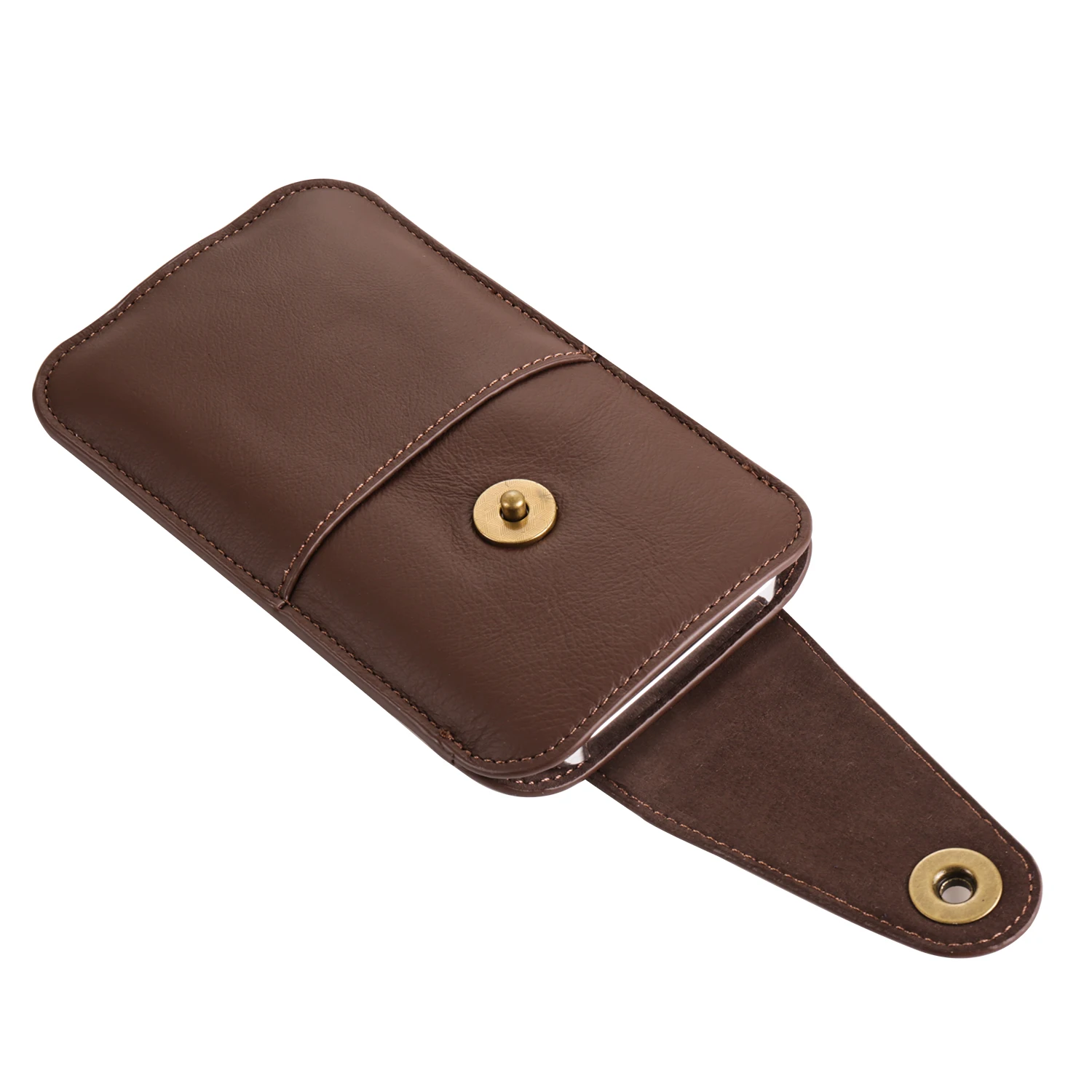 Cow Genuine Leather Phone Pouch Belt Clip Case Holder For iPhone 15 14 Pro Max 13 12 11 XR XS SE 7 8 Plus Men Waist Bag Holster