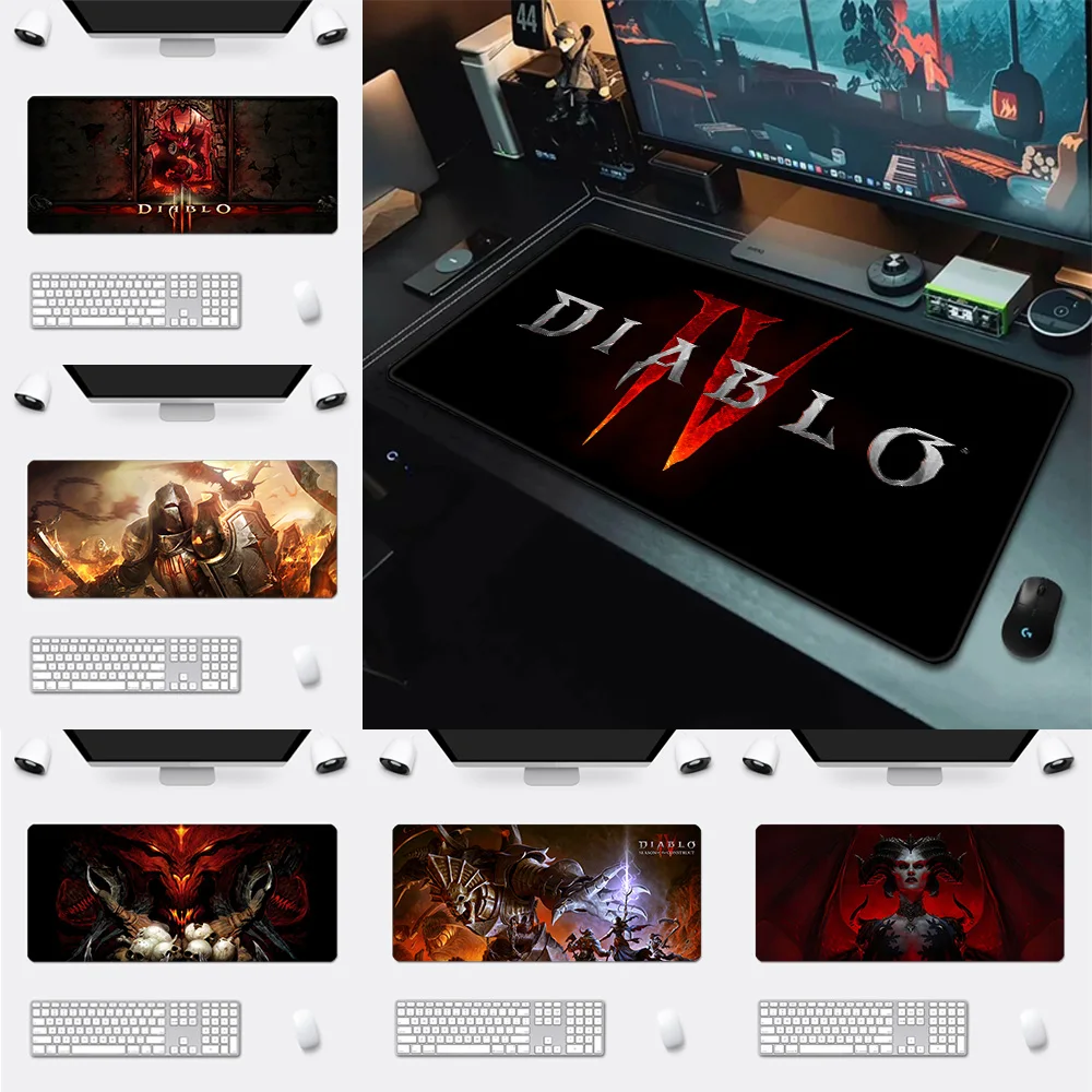 Diablo 4 Mousepad HD Printing Computer Gamers Locking Edge Non-slip Mouse Pad XXL90x40cm Keyboard PC Desk Pad