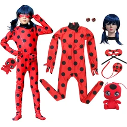 Carnival Kids Anime Ladybird Costume with Mask Red Girls Women Christmas Party Stage Performance Clothing