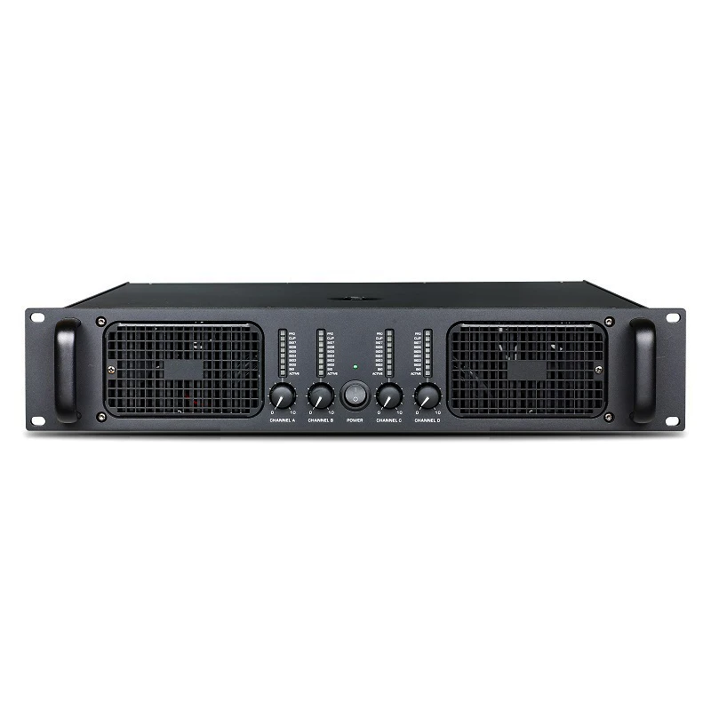 2U 4 Channel 1200W Class H Stereo Power Amplifier Professional Audio Equipment For KTV Stage Live Music Performance Use