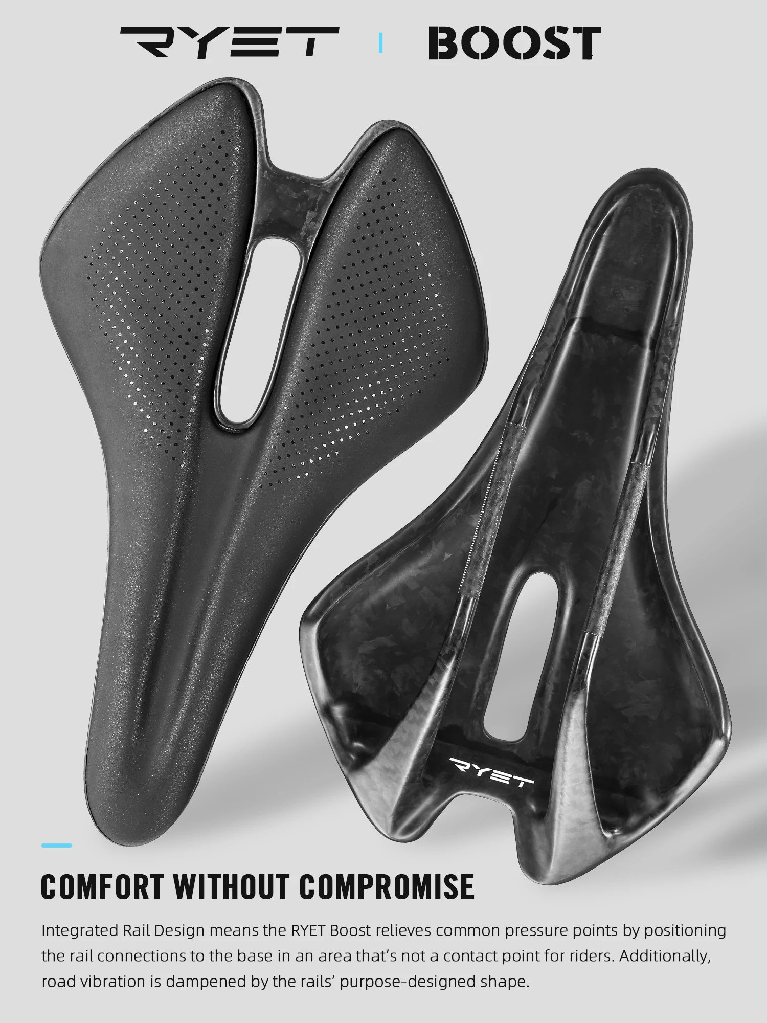 RYET كامل الكربون T1000 ثلاثية الأبعاد مطبوعة السرج وسادة دراجة اكسسوارات 250*150 مللي متر دراجة السرج ل الطريق الجبلية الحصى مقعد الدراجة