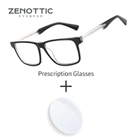 ZENOTTIC (talla M) 2025, gafas graduadas cuadradas de acetato hechas a mano, gafas ópticas para hombre, gafas de sol fotocromáticas