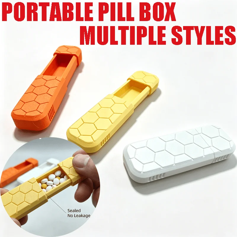 Mini Sliding Portable Medicine Box, Shaped like a Soccer Ball, Suitable for Travel and Daily Medication Storage