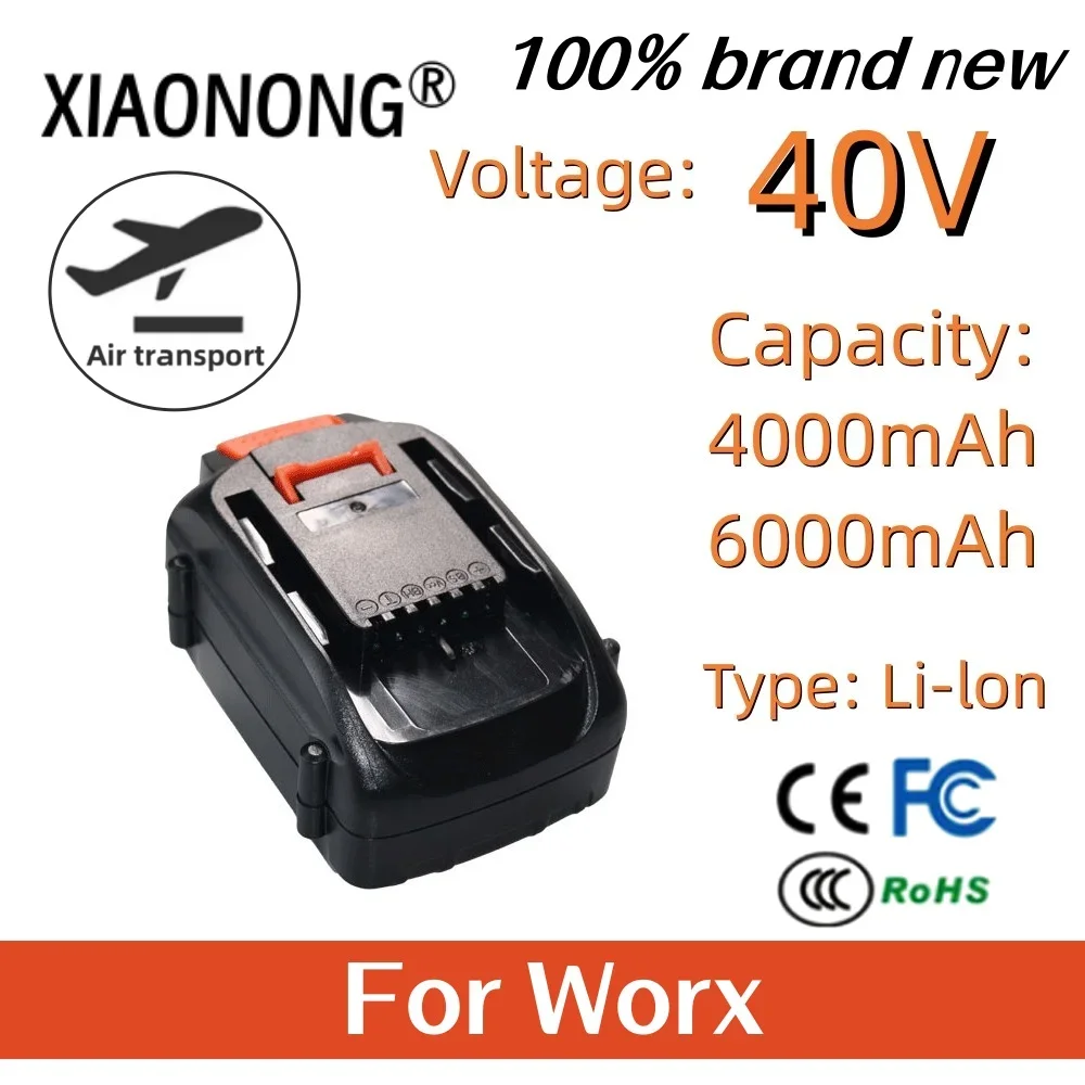 

For WORX 100% New Original 40V 4.0AH/6.0AH Replaceable Lithium-Ion Battery WA3580