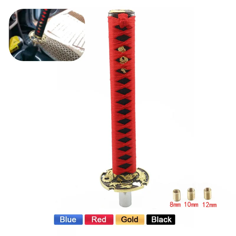 Universal 150MM/200MM/260MM JDM Katana Samurai Sword Shift Knob Shifter With Adapters Gear Shift knob