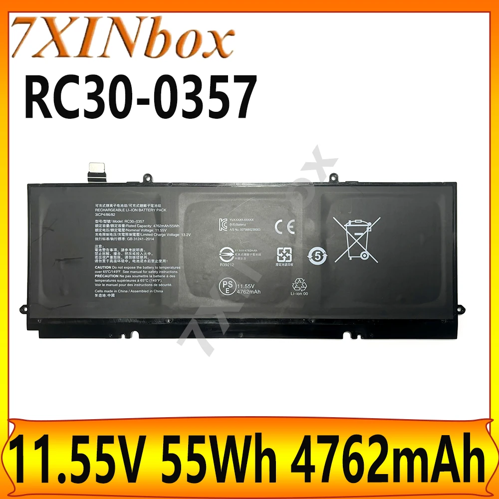 

7XINbox OEM RC30-0357 11,55 В 55 Втч 4762 мАч Аккумулятор для Razer Book 13 FHD UHD Touch 2020 Book 13 Core i7 RZ09-0357 2020 2021