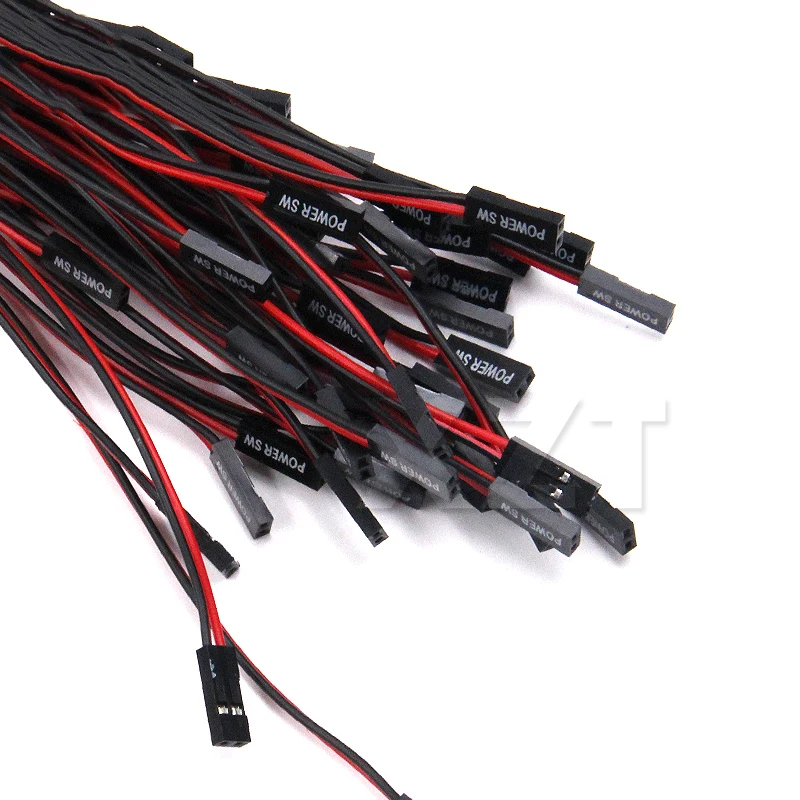 Universele Lange Power Line Moederbord Vervanging Aan/Uit Knop Schakelaar Kabel Reset voor PC Computer Power Automatische Reset Push