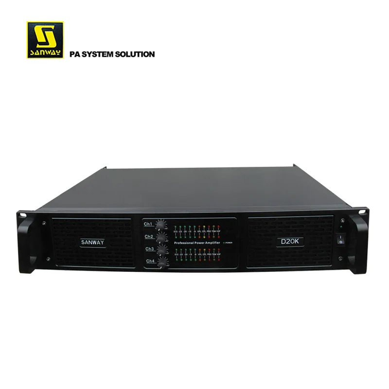 4 Channel Class D DJ Professional Power Amplifier High Power Audio Sound System For Stage Live Show Performance 20000W Amp
