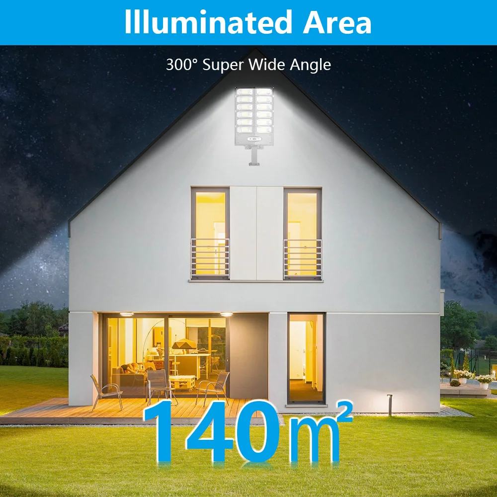 50000000LM أضواء الجدار الشمسية الكبيرة المدخل مصابيح الأمن أضواء الشمسية في الهواء الطلق مصابيح LED خارجية لتزيين المنزل والحديقة