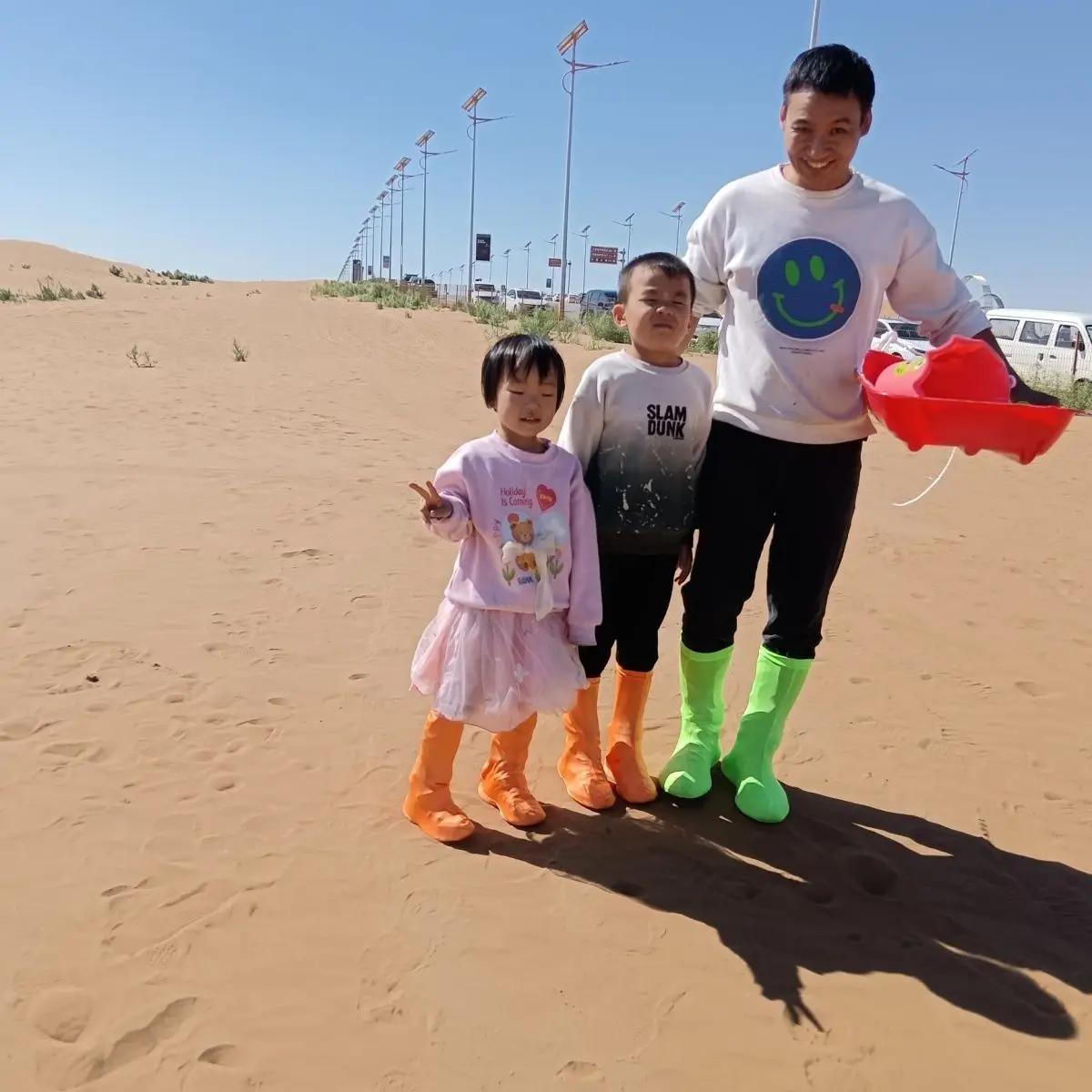 Cubierta de zapato a prueba de arena cubierta de pie del desierto tubo alto engrosado senderismo al aire libre arena montaña turismo playa jugando arena niños