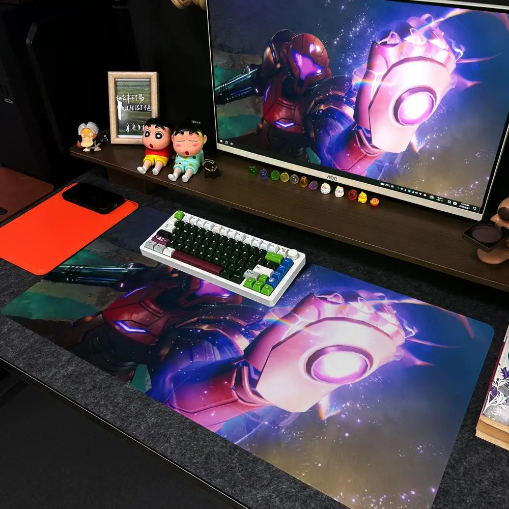 M-Metroid Prime 4 Beyond Mouse Pad Xxl كمبيوتر كبير الحجم لوحة مفاتيح ألعاب غير قابلة للانزلاق 90x40 سنتيمتر تصميم فني HD Deskmat