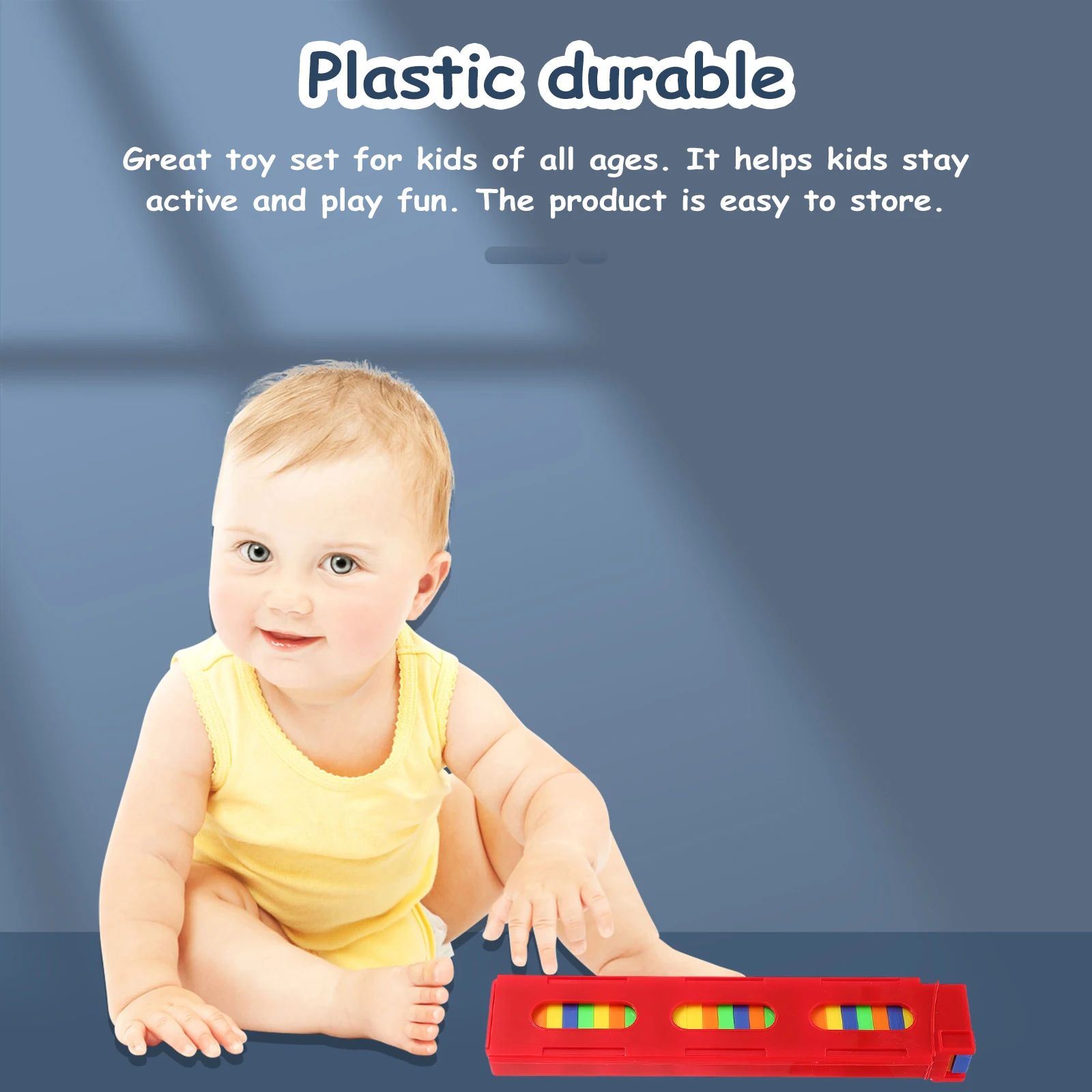 

5 Bags Plastic Domino Blocks Random Color Lightweight Kids Educational Creative Building Blocks Game Early Learning Set
