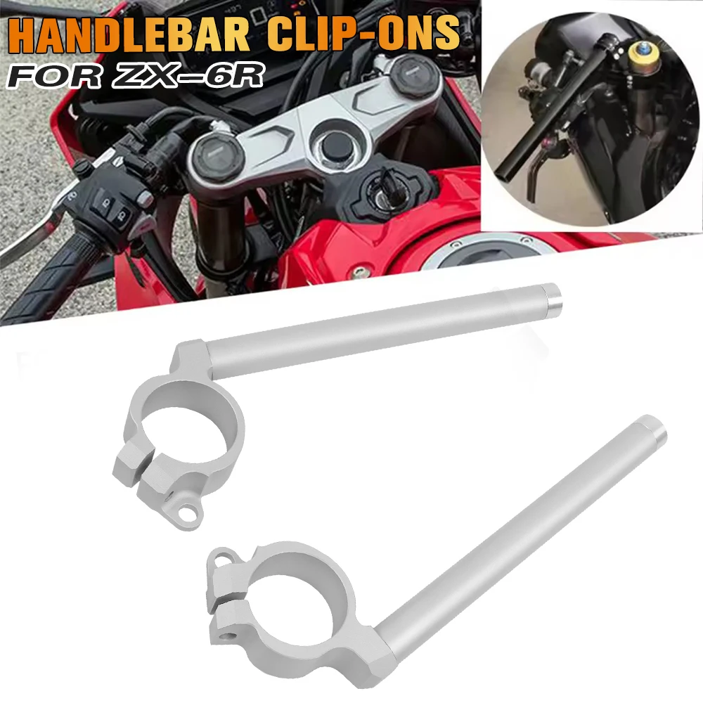 For Kawasaki ZX-6R ZX6R ZX 6R 2009-2014 2013 2012 2011 49mm Motorcycle Fork Tube Clip-On Handlebars Clip Ons Handle Bar Grips