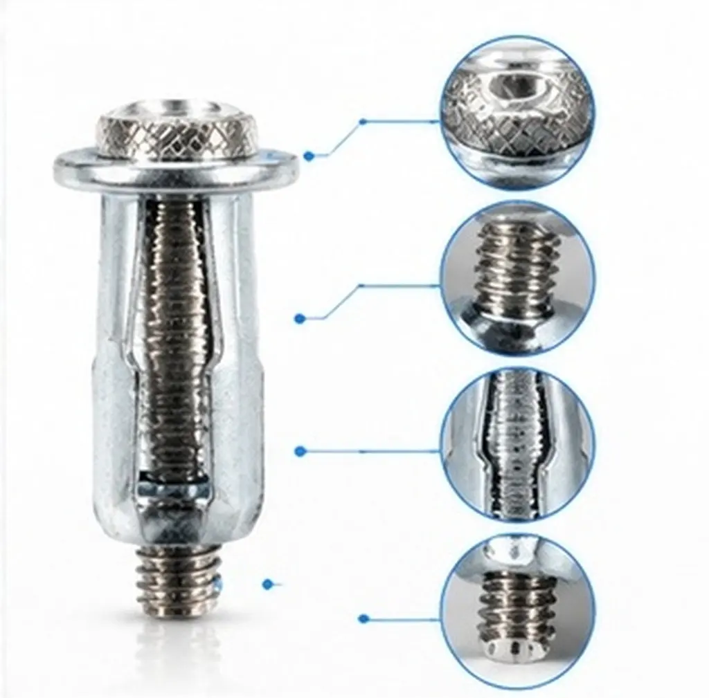 20Pcs Threaded Insert Petal Nut Expansion Nut Carbon Steel Galvanized Stainless Fix License Plates Drying Racks Air Conditioner