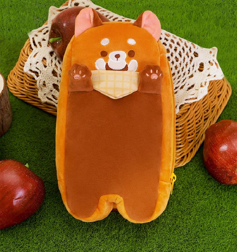 

Cartoon Red Panda Raccoon Soft Pencil Bag Pen Case Lovely Plush Toy Girl Boy Birthday Christmas Gift 1pc