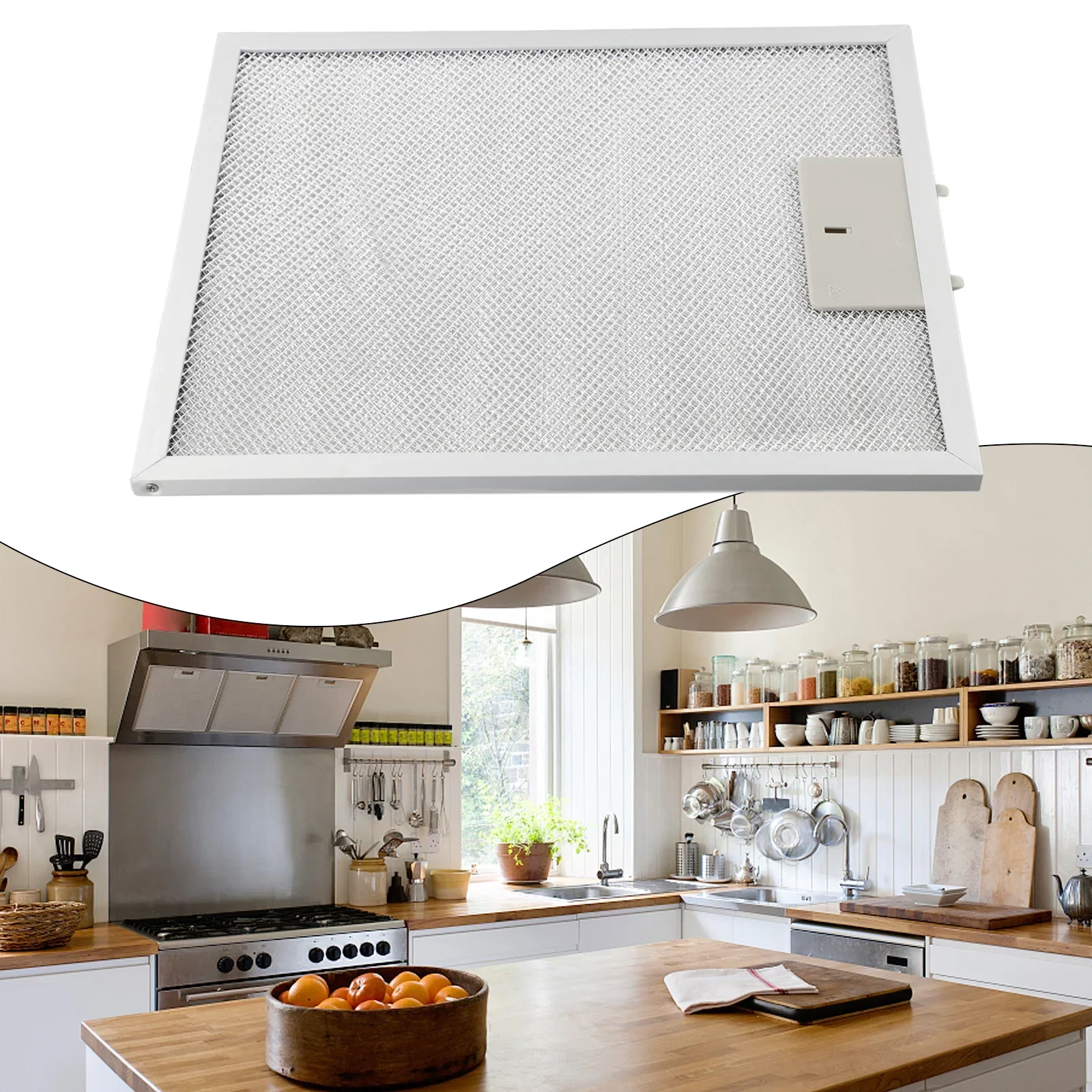 

1pc Cooker Hood Filters Metal Mesh Extractor Ventilation Aspirator Vent Filter Cooker Hood Grease Filter 300X252x9mm