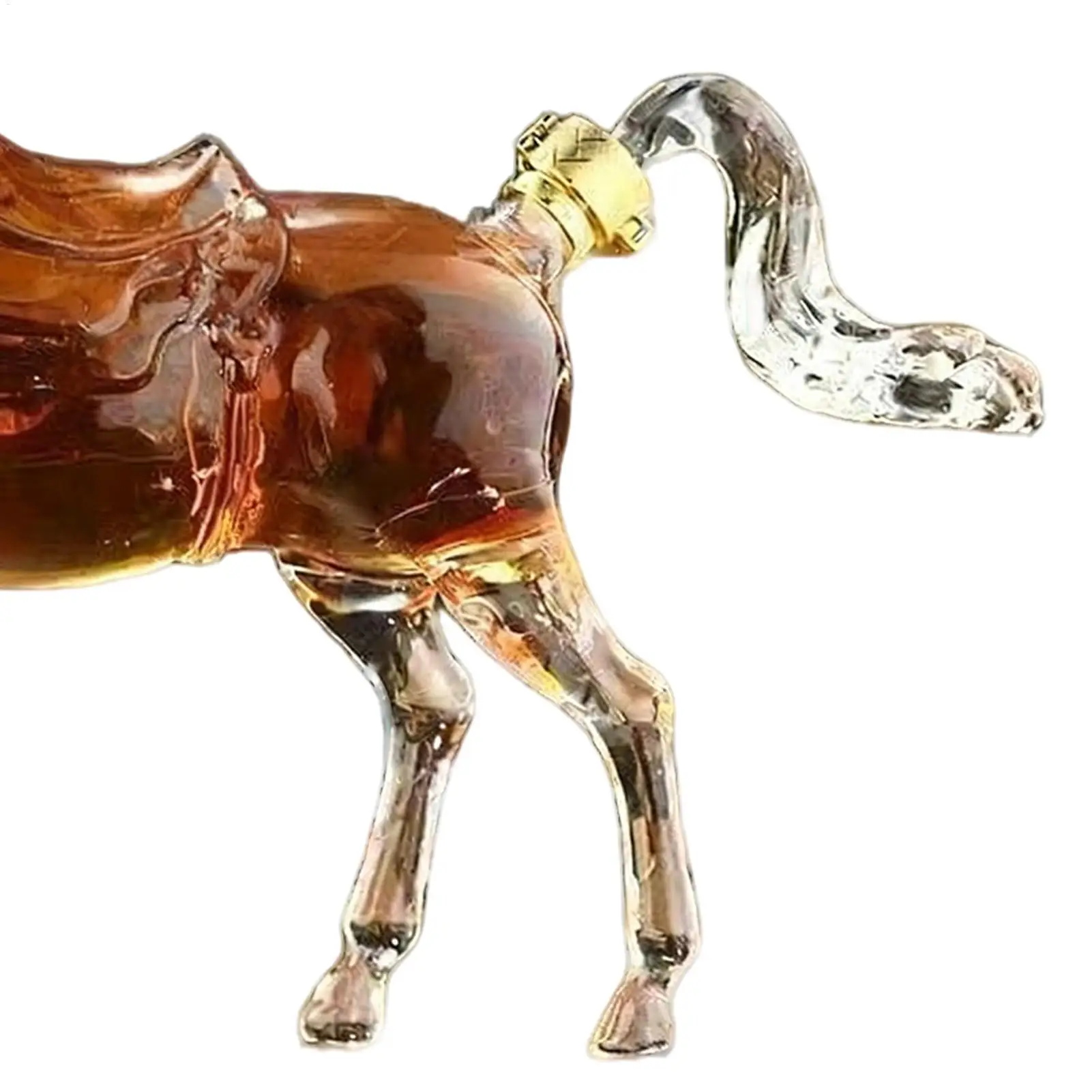 

Стеклянная бутылка для ликера в форме лошади, прозрачный стеклянный контейнер для виски, прозрачная пивная бутылка для хранения напитков, ликера, домашний бар, вечеринка