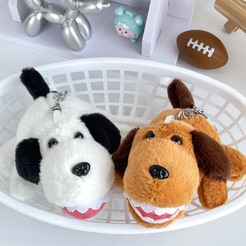 

Милый лежачий щенок, плюшевая кукла, мультяшное животное, трехмерная кукла, креативная школьная подвеска, модная искусственная