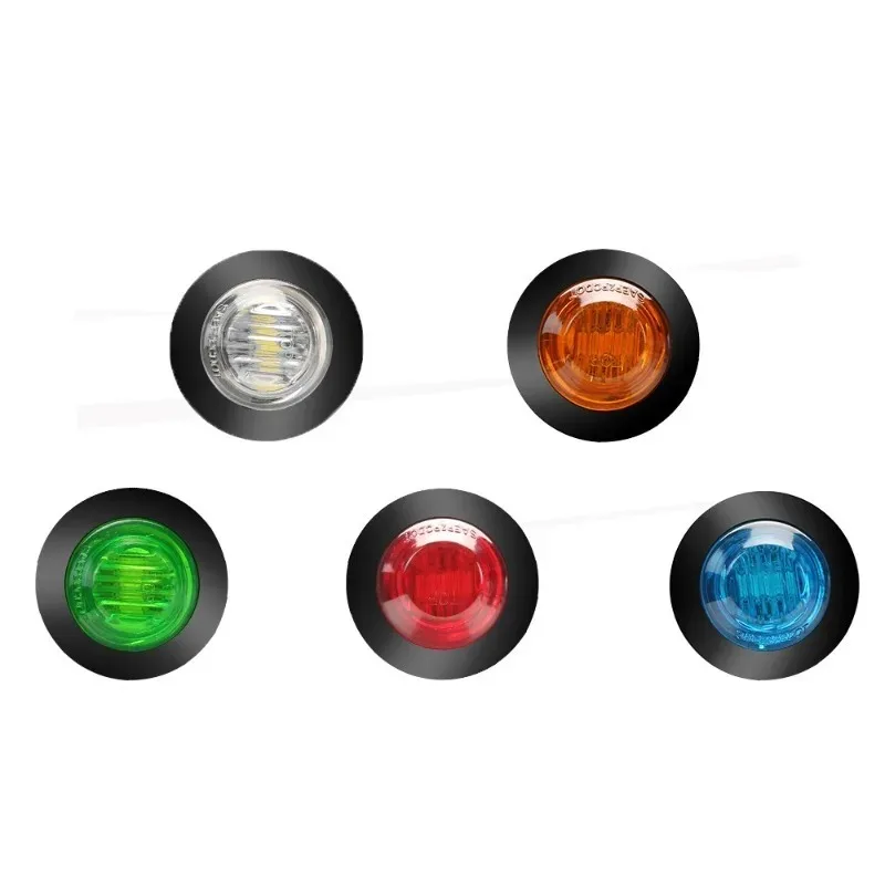 Rea для индикаторов, водонепроницаемый 20X3/4 дюйма, круглые светодиодные боковые габаритные огни, габаритные огни, передние и задние сигнальные лампы, грузовик Trai Rea для индикаторов, водонепроницаемый 20X3/4 дюйма, круглые светодиодные боковые габаритные огни, габаритные огни, передние и задние сигнальные лампы, грузовик Trai