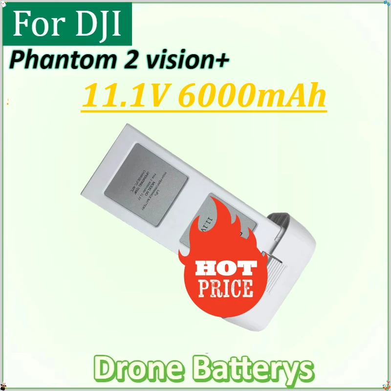 

For DJI Phantom 2 Li-polymer Battery Series Phantom 2 Vision+ Batteries Drone Accessories New 11.1V 6000mAh Drone Battery