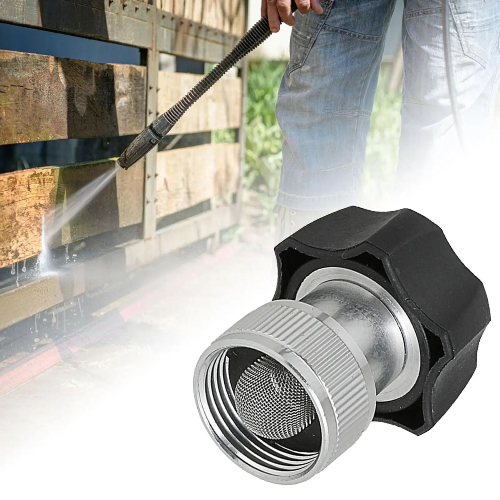 3/4inch Pressure Washer Metal Connect Fitting Accessory Simple Installation for Garden Watering Devices Female Hose Coupling