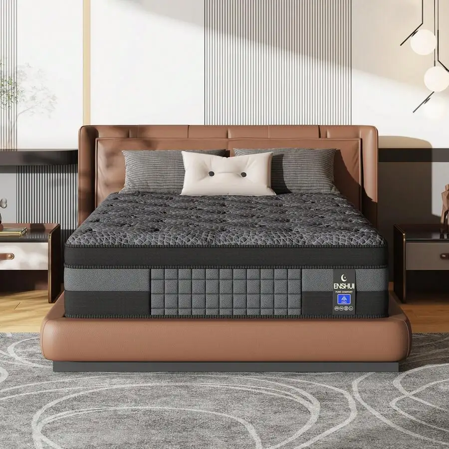 12/14 Inch Queen & King Mattress In A Box – Gel Memory Foam With Cooling Technology, Medium-Firm Feel, Motion Isolation & Edge S