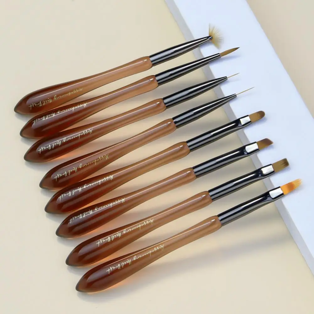 

New 2023 Multiple Nail Art Nail Brush Design Tip Drawing Carving Dotting Nail Pen Flat Liner Acrylic Polish Manicure