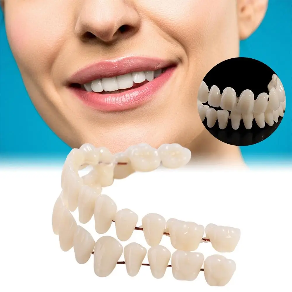 28 Pcs Resin Denture False Teeth Make Your Own Firm Dental Teeth Teaching Model Top and Bottom Fake Teeth Easy To Use