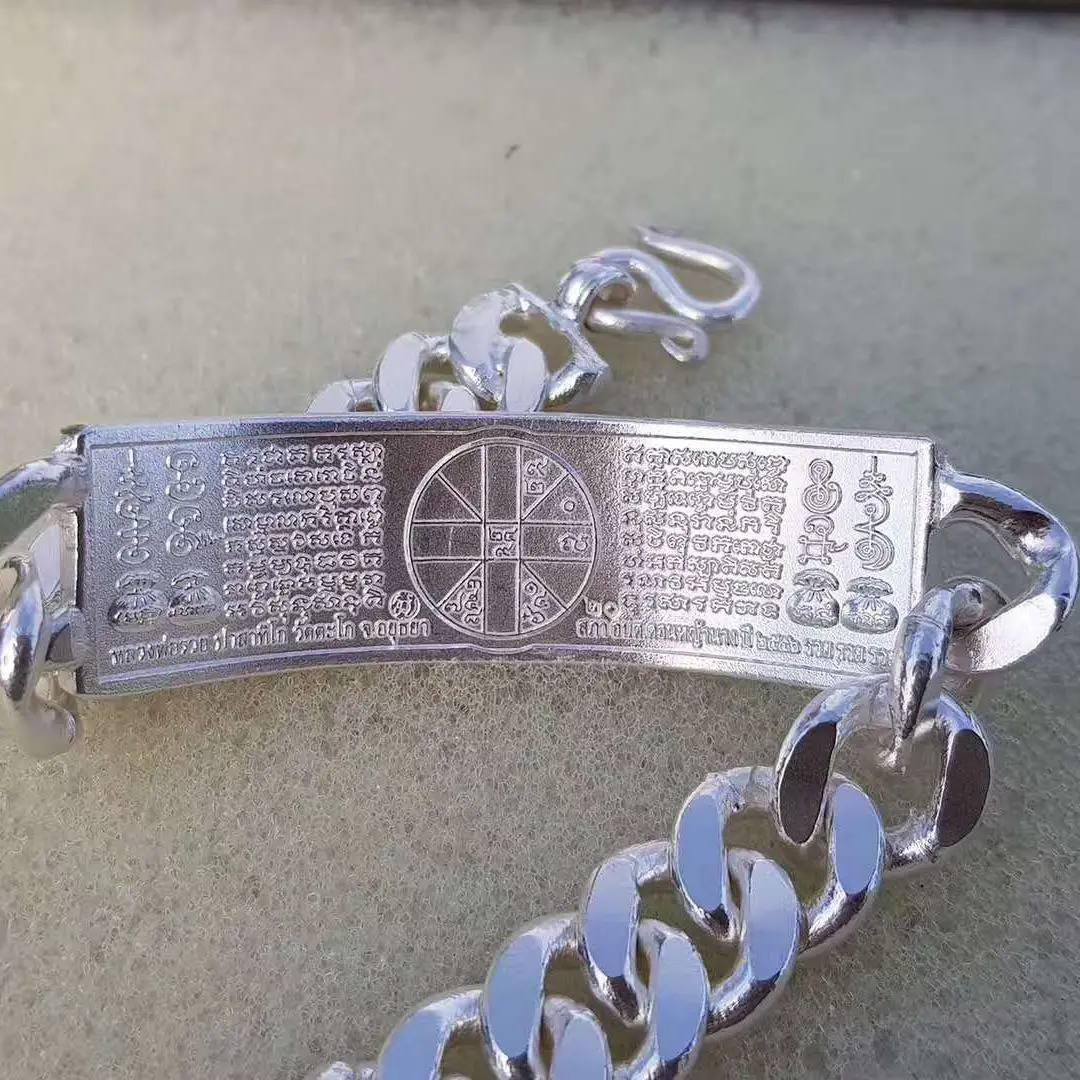 YS تاي فو يوان التايلاندية الحرف اليدوية سوار 2558 الأزرق أسفل تاي وو Ge معبد متصدع رئيس الذهب #3