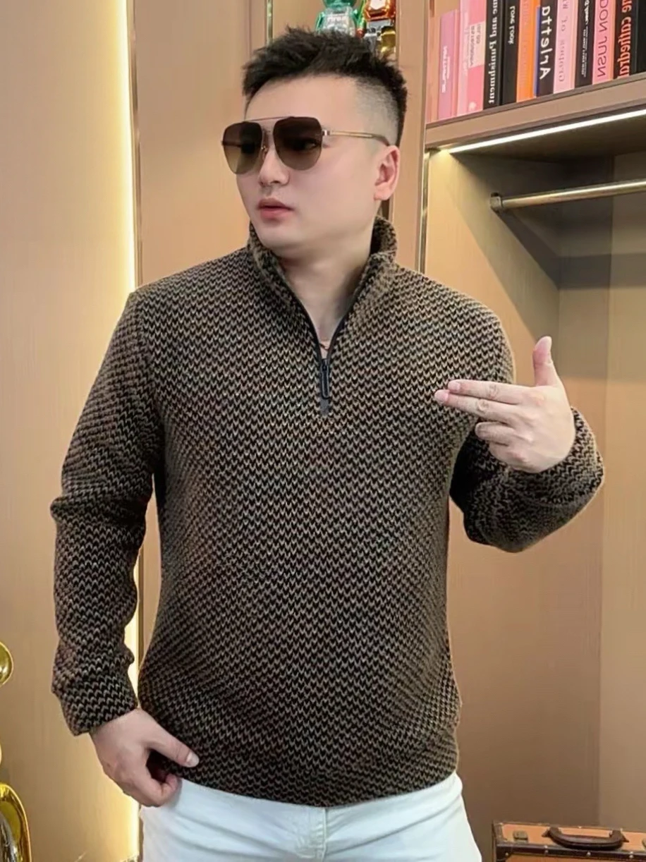 

Мужская зимняя толстовка на молнии с флисовой подкладкой, воротником-стойкой, приталенного кроя, повседневная, теплая, модная, универсальная, из смесового полиэстера и хлопка