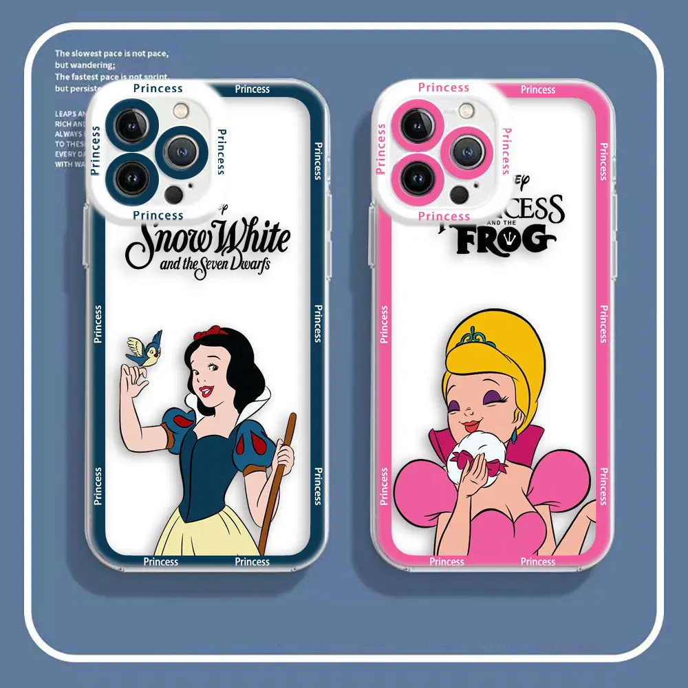 Cover Clear Phone Case For Xiaomi Redmi Note 13 12 12S 11 11T 11S 10 9 10S 9S 9T 8 Pro Max Plus Case Disney's Beautiful Princess