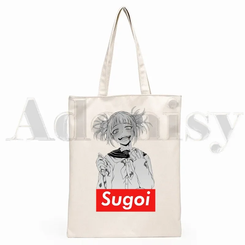 Meu herói academia boku nenhum herói academia anime gráfico hipster impressão dos desenhos animados sacos de compras meninas moda casual pacakge bolsa de mão