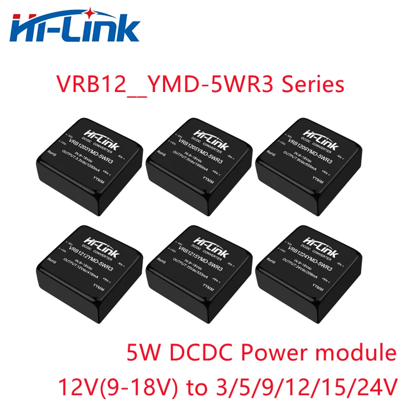 HiLink VRB12xxYMD-5WR3 9-18V do 5W 3.3V/5V/12V/15V/24V DC DC moduł przetwornika mocy — zdjęcie 6